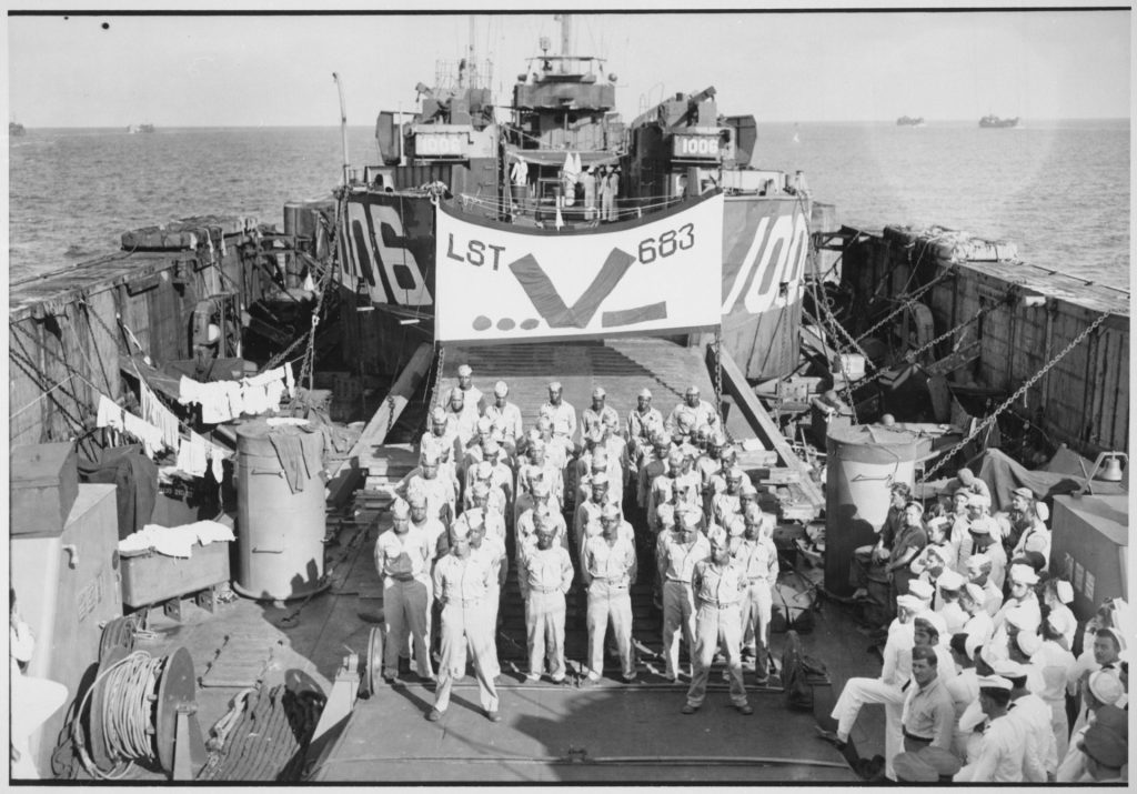 1909th Engineers Aviation Battalion onboard the LST 683