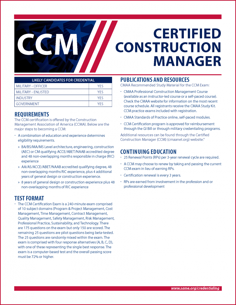 Certified Construction Manager 