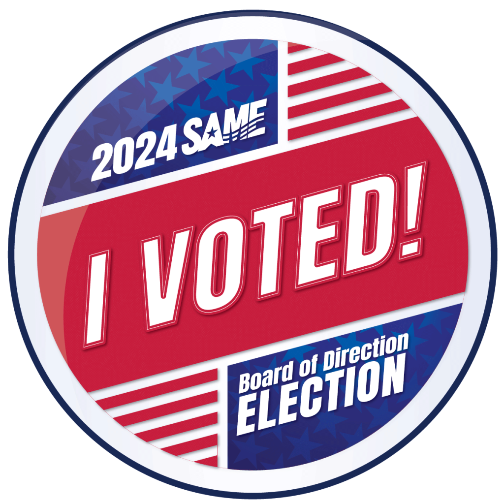 SAME Board of Election I Voted Sticker 2024