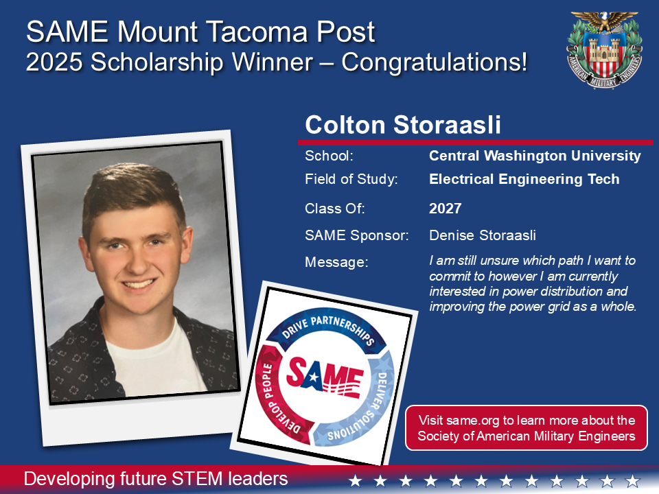 2025 Scholarship Winner - Storaasli