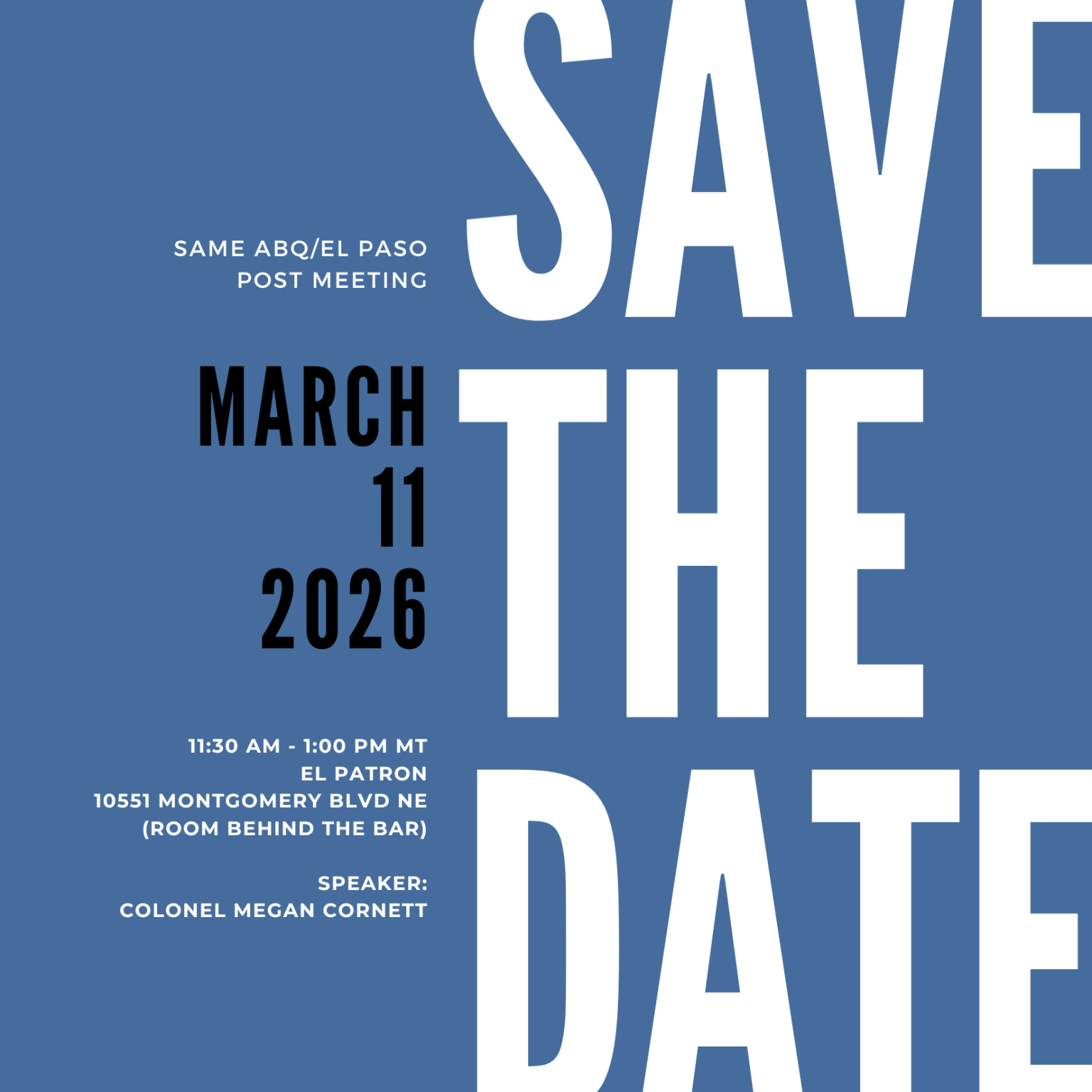 SAME Albuquerque Post March Meeting - SAME