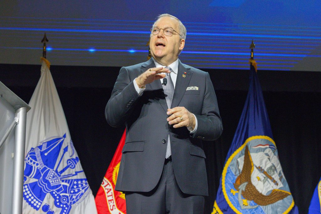 Michael Huffstetler, SAME National President (2025-2026) speaking at SBC 2025