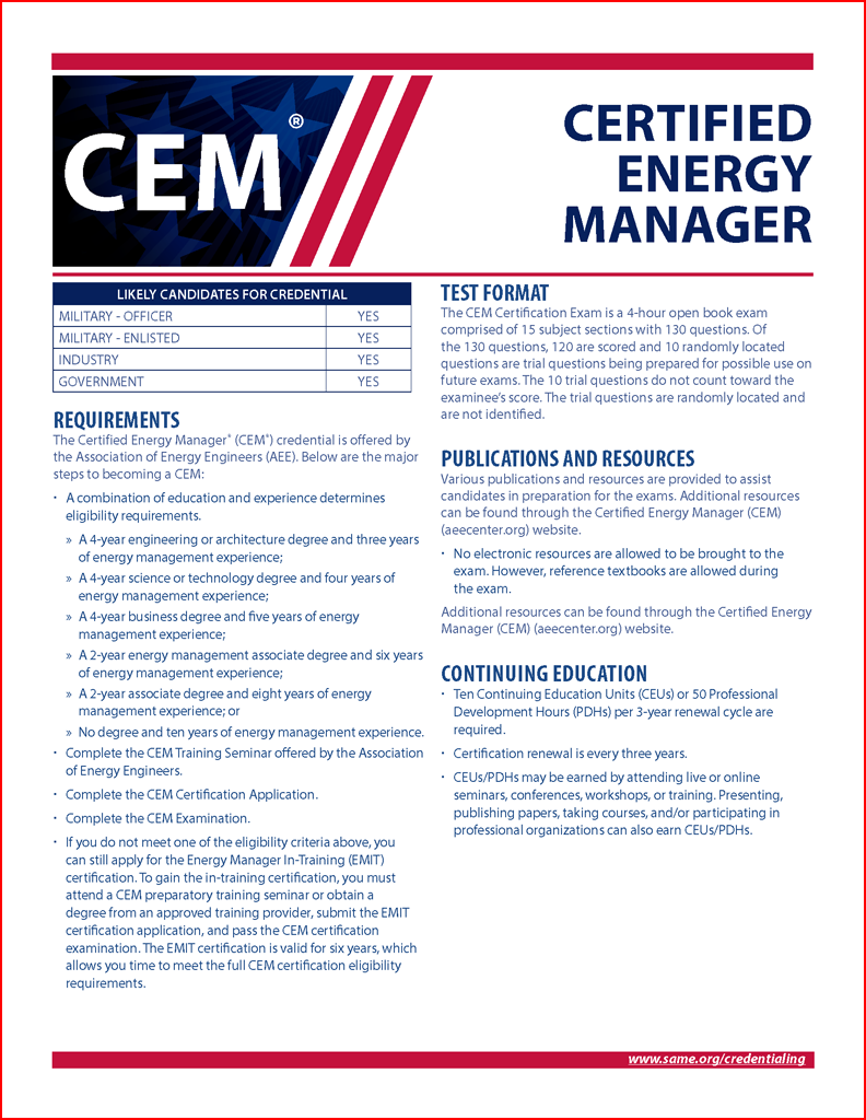 Certified Energy Manager