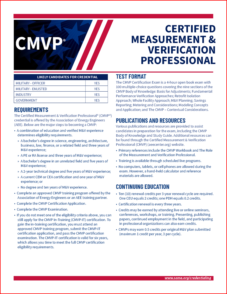 Certified Measurement & Verification Professional