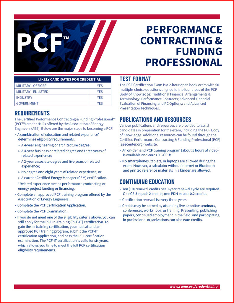 Performance Contracting & Funding Professional